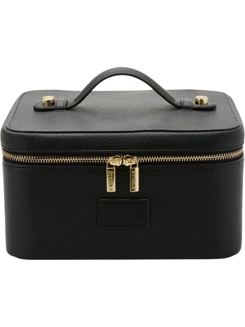 Chic Black Vanity Case - Stylish Travel Makeup Bag Organizer with Dividers